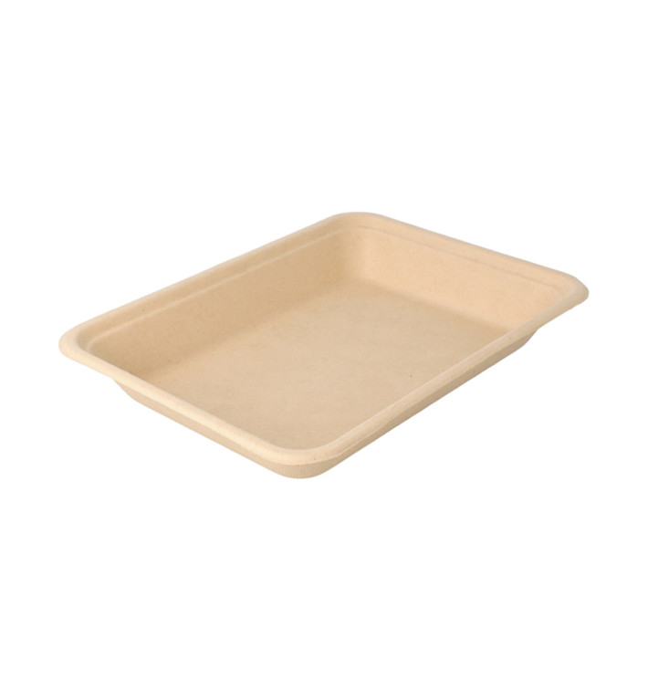 Barquette en Canne à Sucre Naturel 196x147x27mm (1000 Utés) Barquette en Canne à Sucre Naturel 196x147x27mm (1000 Utés)