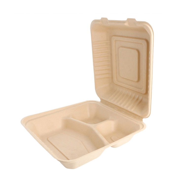 Boîte en Canne à Sucre Naturelle 3C 20x20x7,5cm (50 Utés) Boîte en Canne à Sucre Naturelle 3C 20x20x7,5cm (50 Utés)