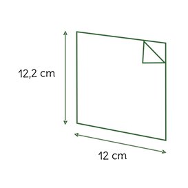 Sachet Ingraissable Ouverture latérale 12x12,2cm Blanc (6000 Utés)