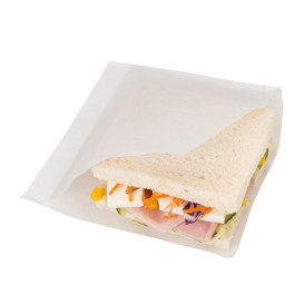 Sachet Ingraissable Ouverture latérale 15x15,2cm Blanc (100 Unités)