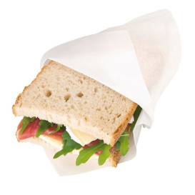Sachet Ingraissable Ouverture latérale 18x18,2cm Blanc (100 Unités)
