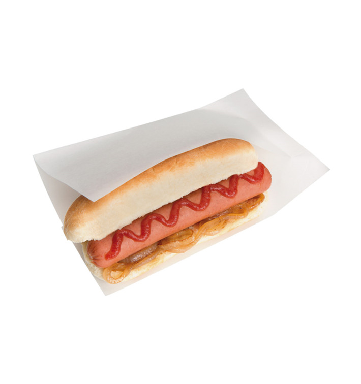 Sachet Ouverture Latérale Hot Dog 20x13/10cm Blanc (5000 Utés) Sachet Ouverture Latérale Hot Dog 20x13/10cm Blanc (5000 Utés)