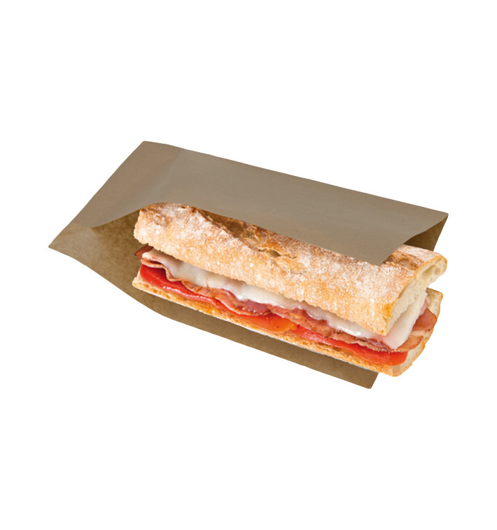 Sachet Ouverture Latérale Hot Dog 25x13/10cm Naturel (100 Utés) Sachet Ouverture Latérale Hot Dog 25x13/10cm Naturel (100 Utés)