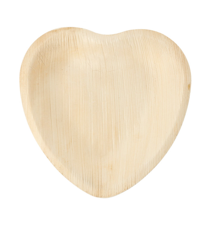 Assiette Coeur Feuilles de Palmier 16,5x16x5x2,5cm (200 Unités) Assiette Coeur Feuilles de Palmier 16,5x16x5x2,5cm (200 Unités)