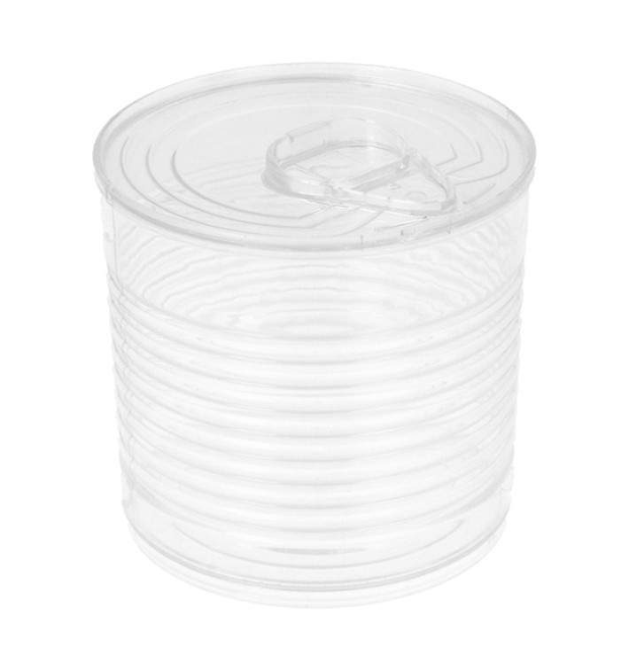 Boîte de Conserve Transparente PS 220ml Ø7,4x7cm (100 Utés) Boîte de Conserve Transparente PS 220ml Ø7,4x7cm (100 Utés)