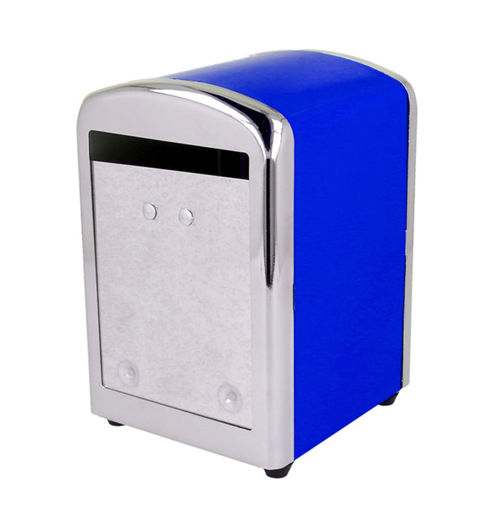 Distributeur à Serviettes Inoxydable Bleu 10,5x9,7x14cm (12 Utés) Distributeur à Serviettes Inoxydable Bleu 10,5x9,7x14cm (12 Utés)