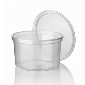 Pot en Plastique Transparent 500ml  Ø11,5cm (500 Utés) 