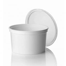 Pot en Plastique Blanc 500ml Ø11,5cm (50 Utés)