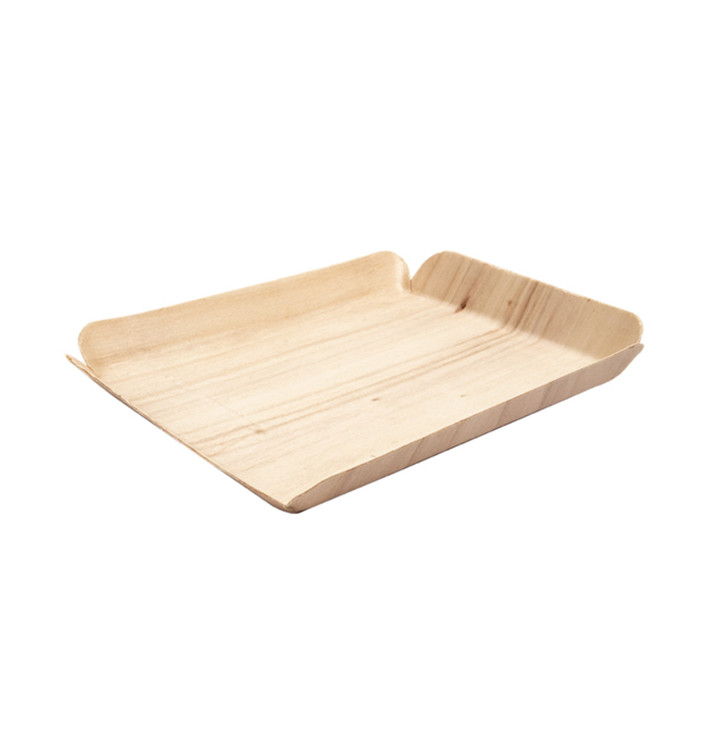 Barquette jetable en bois Rectangulaire 15x11,5x1,5 cm (200 Utés) Barquette jetable en bois Rectangulaire 15x11,5x1,5 cm (200 Utés)