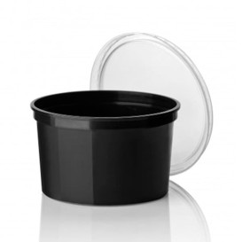 Pot en Plastique Noir 500cc  Ø11,5cm (50 Unités)
