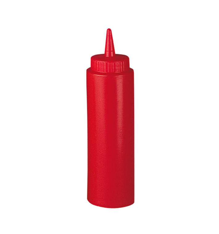 Bouteille pour Sauces Plastique Rouge 240ml (72 Utés) Bouteille pour Sauces Plastique Rouge 240ml (72 Utés)