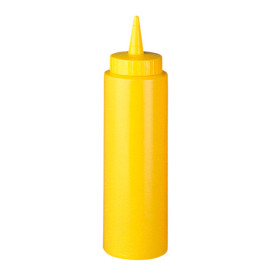 Bouteille pour Sauces Plastique Jaune 240ml (72 Utés)