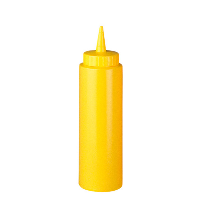 Bouteille pour Sauces Plastique Jaune 240ml (6 Utés)