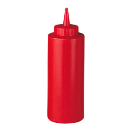 Bouteille pour Sauces Plastique Rouge 360ml (72 Utés)