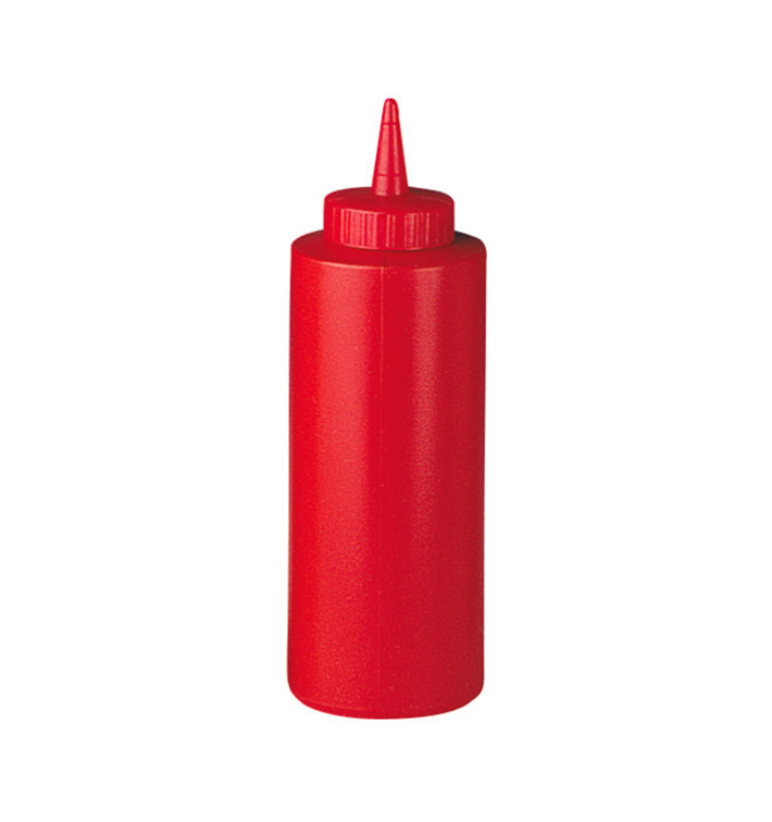 Bouteille pour Sauces Plastique Rouge 360ml (72 Utés)