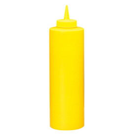 Bouteille pour Sauces Plastique Jaune 720ml (6 Utés)