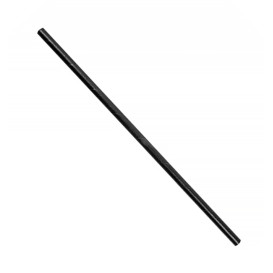 Paille Papier Noir Emballée Blanc Ø6mm 21cm (250 Utés)