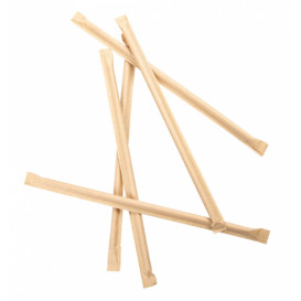 Paille Papier Naturel Emballée Kraft Ø6mm 21cm (250 Utés)
