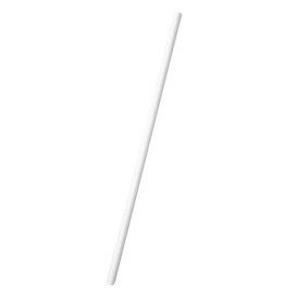 Paille Papier Blanc Emballée Blanc Ø6mm 21cm (6000 Utés)