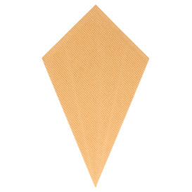 Cornet Ondulé Carton Kraft 270mm 250g (100 Unités)