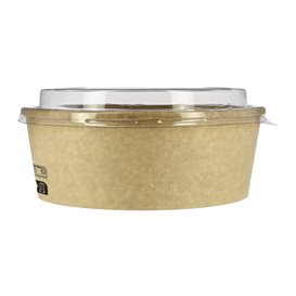 Pot en Carton Kraft-Kraft avec couvecle RPET 38 Oz/1120 ml (25 Utés) Pot en Carton Kraft-Kraft avec couvecle RPET 38 Oz/1120 ml (25 Utés)