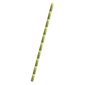 Paille Droite Papier Bambou Ø6mm 21cm (3.000 Utés)