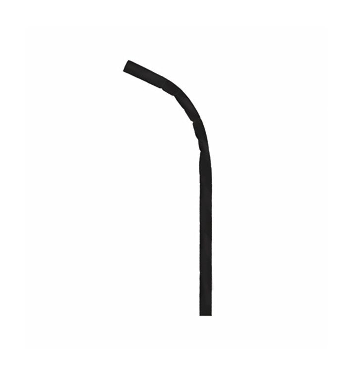 Paille Flexible Papier Noir Ø6mm 230mm (3.000 Utés) Paille Flexible Papier Noir Ø6mm 230mm (3.000 Utés)