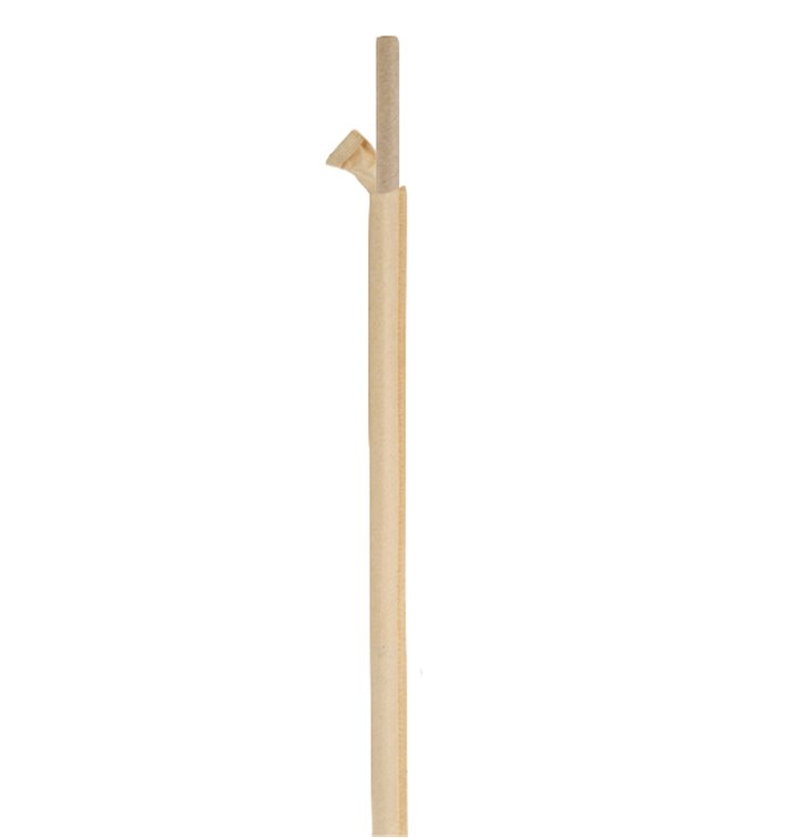 Paille Papier Noir Emballée Kraft Ø8mm 20cm (3.000 Utés)
