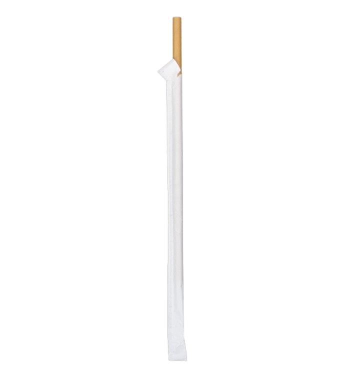 Paille Papier Naturel Emballée Ø8mm 20cm (3.000 Utés) Paille Papier Naturel Emballée Ø8mm 20cm (3.000 Utés)