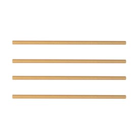Paille Papier Naturel Emballée Ø8mm 20cm (100 Utés)