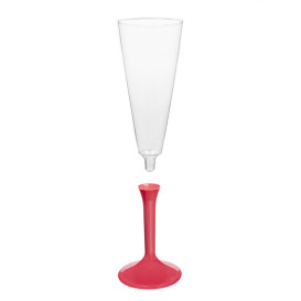 Flûte Champagne Plastique Pied Coral 160ml 2P (20 Utés)