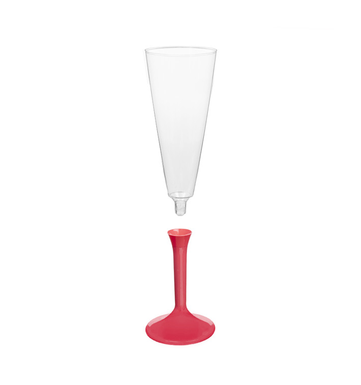Flûte Champagne Plastique Pied Coral 160ml 2P (200 Utés) Flûte Champagne Plastique Pied Coral 160ml 2P (200 Utés)