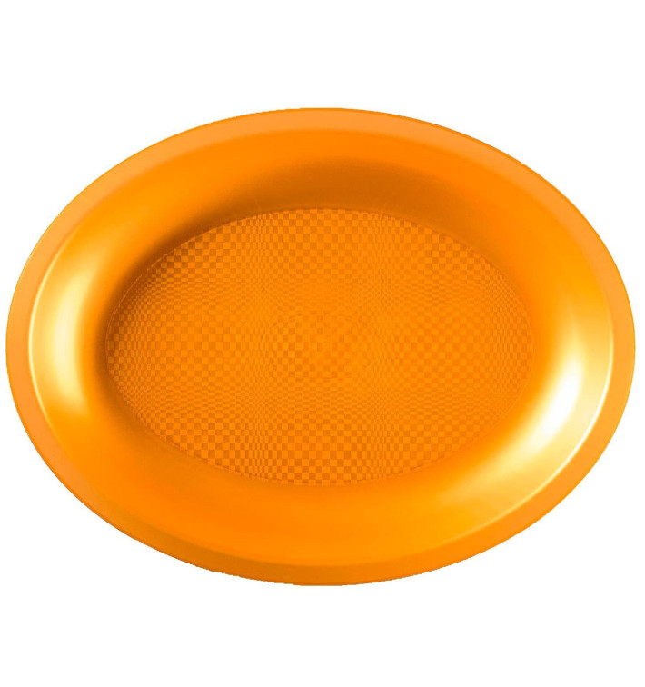Plateau Plastique Réutilisable Ovale Or PP 255x190mm (250 Utés) Plateau Plastique Réutilisable Ovale Or PP 255x190mm (250 Utés)
