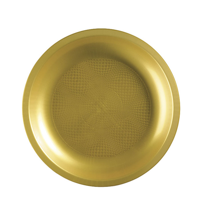 Assiette Plastique Réutilisable Or PP Ø290mm (10 Utés) Assiette Plastique Réutilisable Or PP Ø290mm (10 Utés)