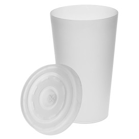 Couvercle Gobelet Plastique Diamant et Carton 6Oz Ø7,4cm (100 Utés)