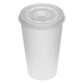 Couvercle Gobelet Plastique Diamant et Carton 6Oz Ø7,4cm (100 Utés)