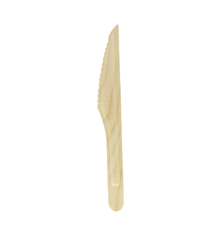 Couteau en bois Eco 16cm (100 Unités) Couteau en bois Eco 16cm (100 Unités)