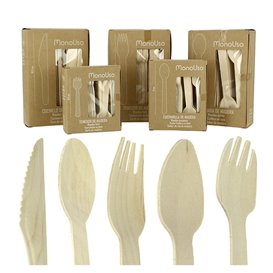 Mini Fourchette en bois Eco 10,5cm (1.000 Unités)