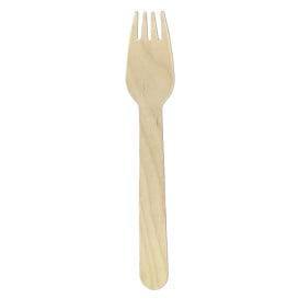 Fourchette en bois Eco 16cm  (100 Unités)