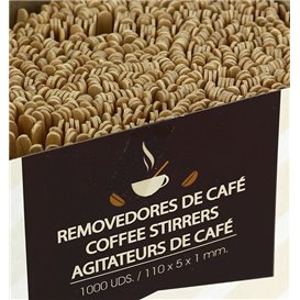 Agitateur en bois Naturel pour Café 110mm (1.000 Unités)