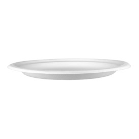 Assiette en Canne à Sucre Blanc Ø22 cm (50 Unités)