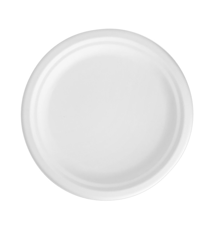 Assiette en Canne à Sucre Blanc Ø17 cm (800 Unités) Assiette en Canne à Sucre Blanc Ø17 cm (800 Unités)