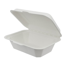 Boîte Bio en Canne à Sucre Blanc 136x182x64mm (300 Utés)