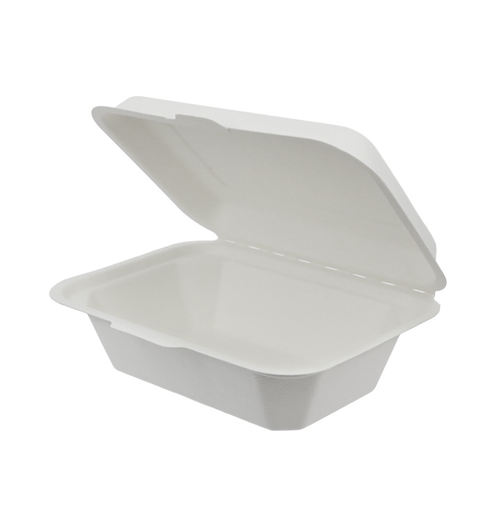 Boîte Bio en Canne à Sucre Blanc 136x182x64mm (300 Utés) Boîte Bio en Canne à Sucre Blanc 136x182x64mm (300 Utés)