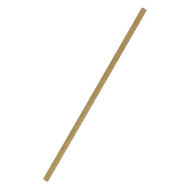Paille Droite Papier Kraft Ø6mm 21cm (100 Unités)