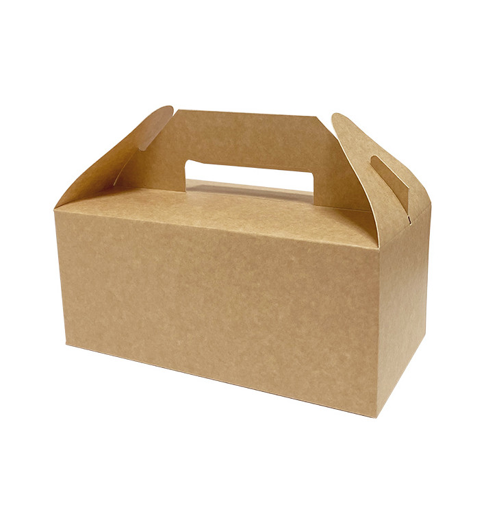Boîte à picnic en carton kraft 228x122x97mm (25 Utés) Boîte à picnic en carton kraft 228x122x97mm (25 Utés)