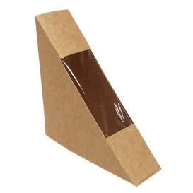 Emballage en carton kraft avec fenêtre 125x38x125mm (500 Utés)