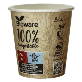 Gobelet Carton PLA BioWare 4Oz/120ml Ø6,2cm (80 Unités)