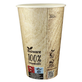 Gobelet Carton PLA BioWare 12Oz/384ml Ø8,0cm (55 Unités)