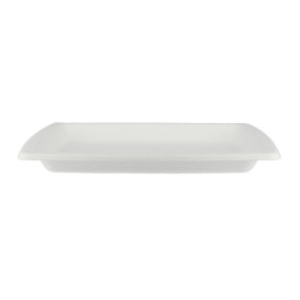 Assiette Carrée Canne à Sucre Blanc 170mm (1.000 Utés)